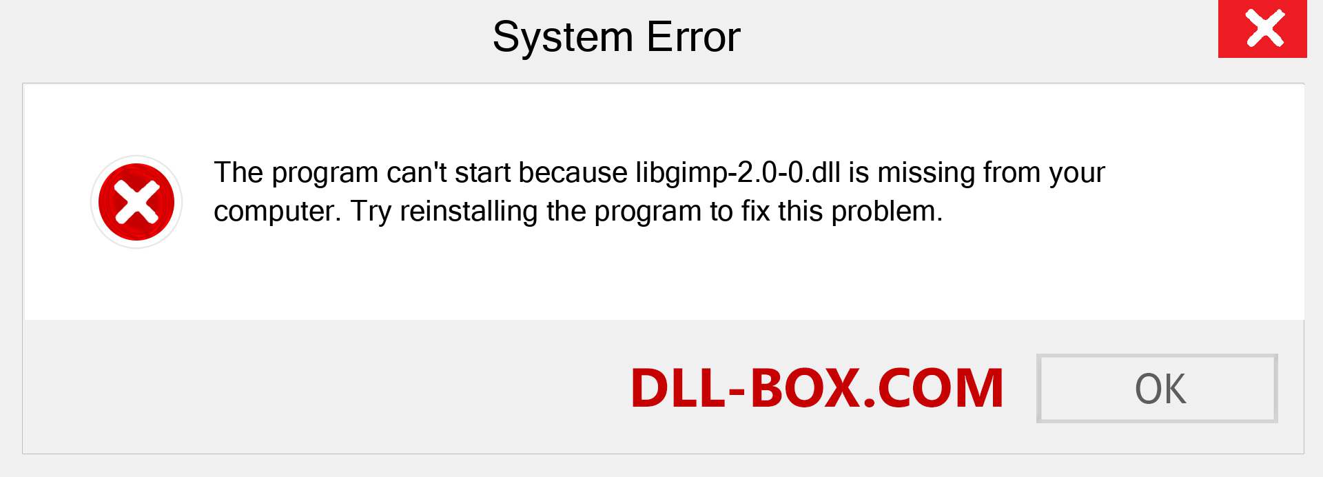  libgimp-2.0-0.dll file is missing?. Download for Windows 7, 8, 10 - Fix  libgimp-2.0-0 dll Missing Error on Windows, photos, images